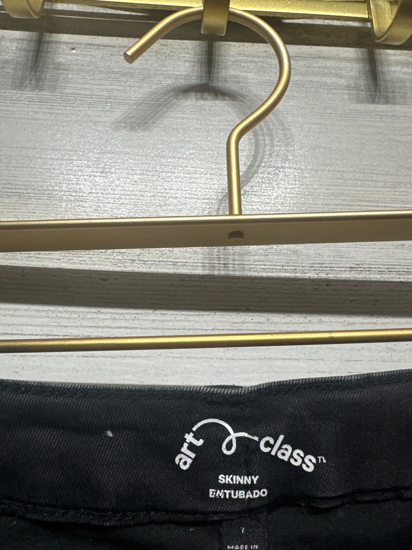 Girls Size 7 Art Class Black Distressed Jeans - Good Used Condition