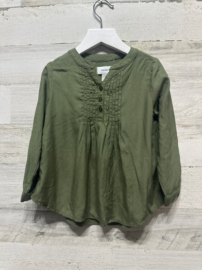 Girls Size 3t Old Navy Olive Green Shirt - Very Good Used Condition