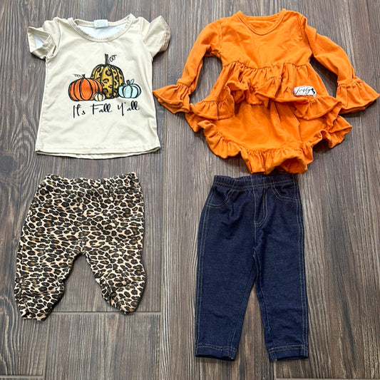Girls Size 6-12m Fall Lot (3 pieces) - Good Used Condition