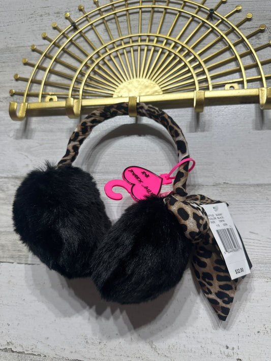 Girls New With Tags Betsy Johnson Leopard Faux Fur Ear Muffs - One Size Fits Most