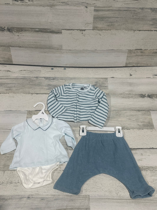 Petit Bateau 3 Piece Terry Set - Boys Size 3m (60 cm) - New With Tags