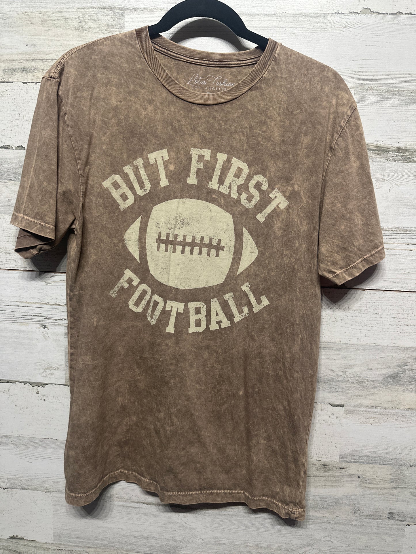 Women's Size Medium Lotus Fashion But First Football Shirt - Very Good Used Condition