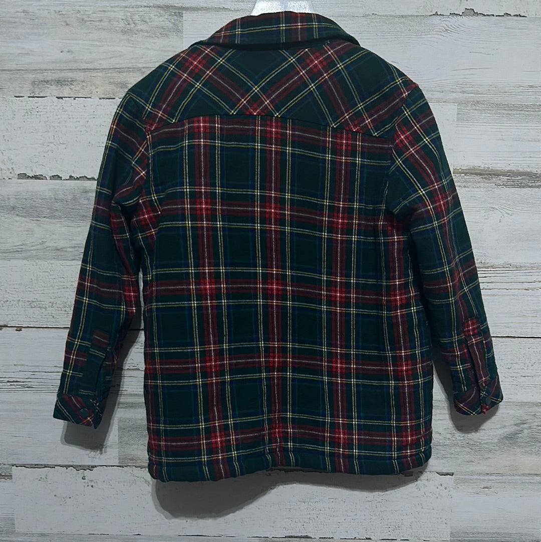 Boys Size 6/7 Scene and Heard plaid sherpa lined jacket - good used condition