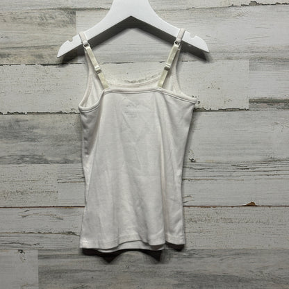 Girls Size 7 Justice White Tank Top - Good Used Condition