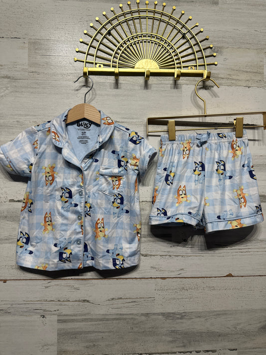 Size 3t Bluey Pajama Set - Very Good Used Condition