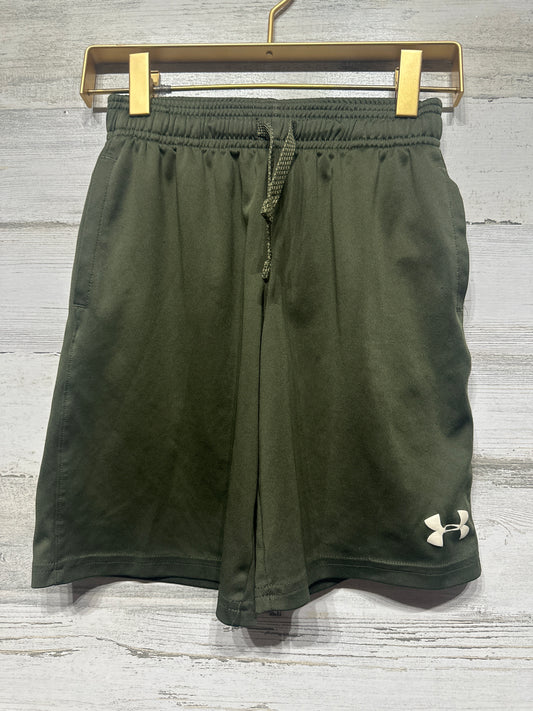 Boys Size Youth Small Under Armour Olive Green Shorts - Play Condition**