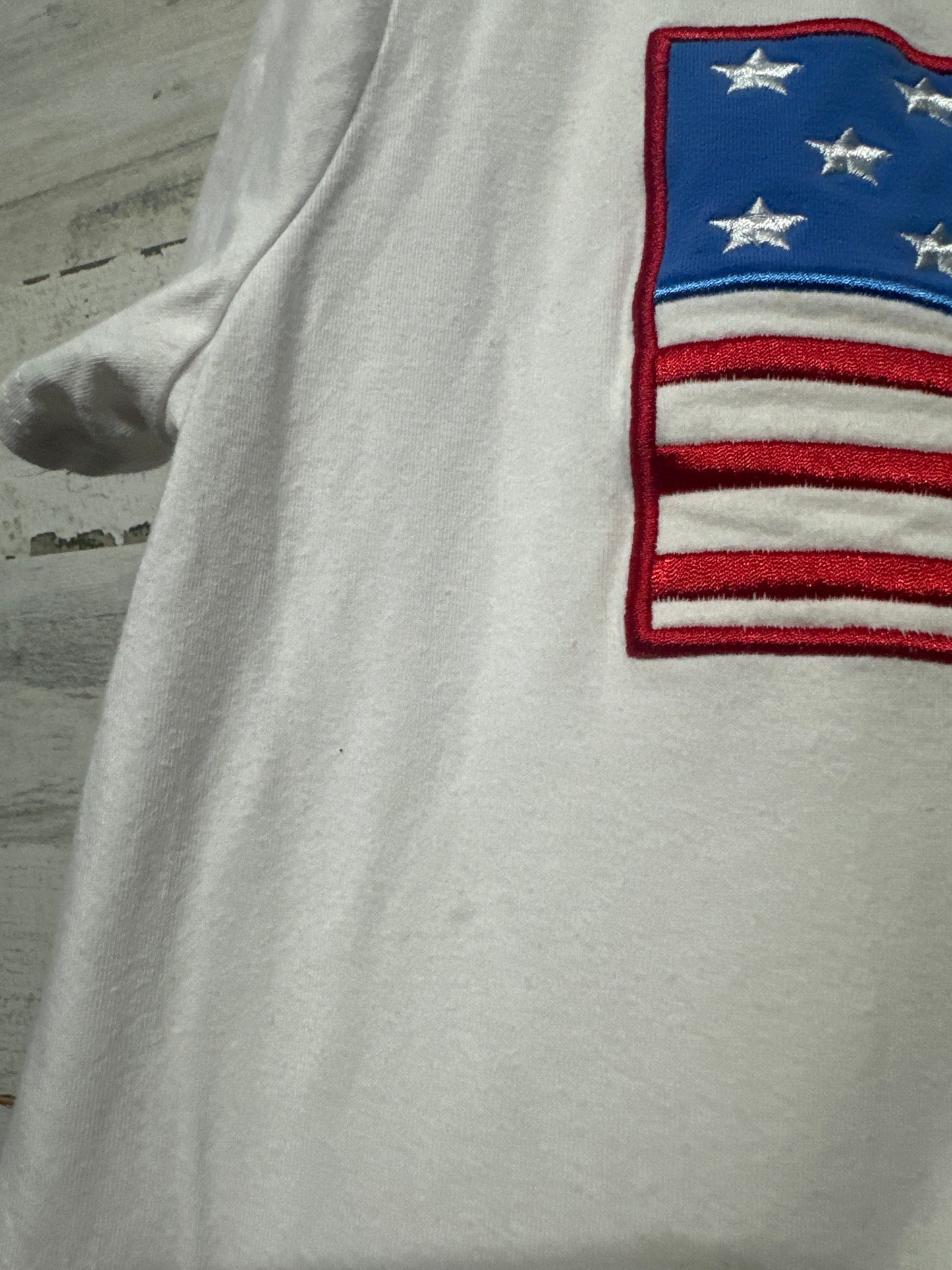 Boys Size 8 Classic Whimsy American Flag Shirt - Play Condition**