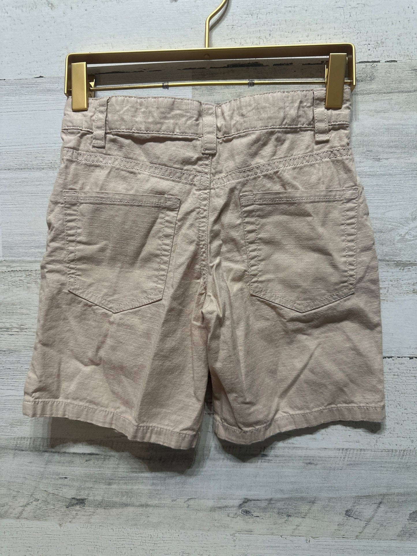 Boys Preowned Size 7 Cat and Jack Khaki Adjustable Waist Shorts - Good Used Condition