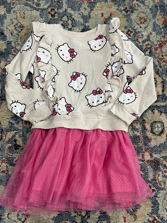 Hello Kitty Girls Size 6 Long Sleeve Dress VGUC