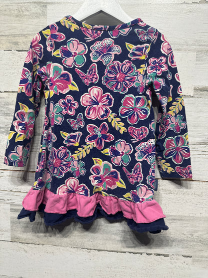 Girls Size 3t Simply Southern Floral Ruffle Dress - Good Used Condition