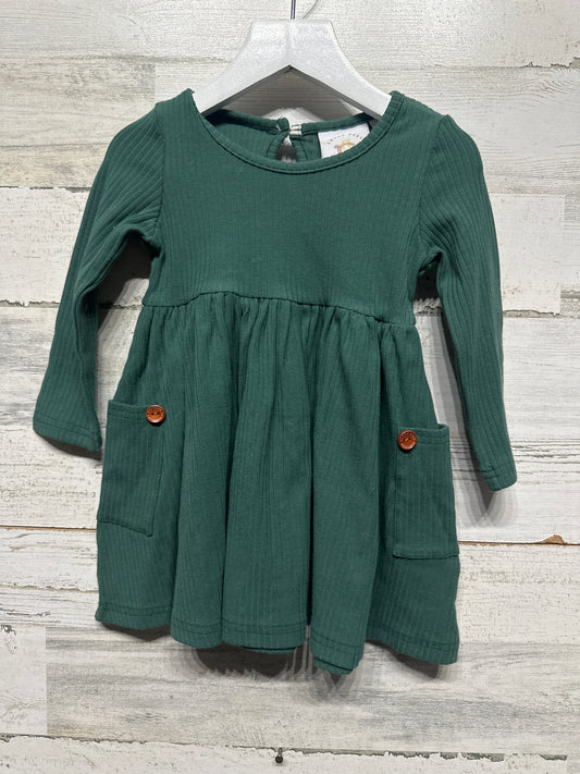 Girls Size 24m Swoon Baby Pine Ribbed Pocket Dress - New With Tags