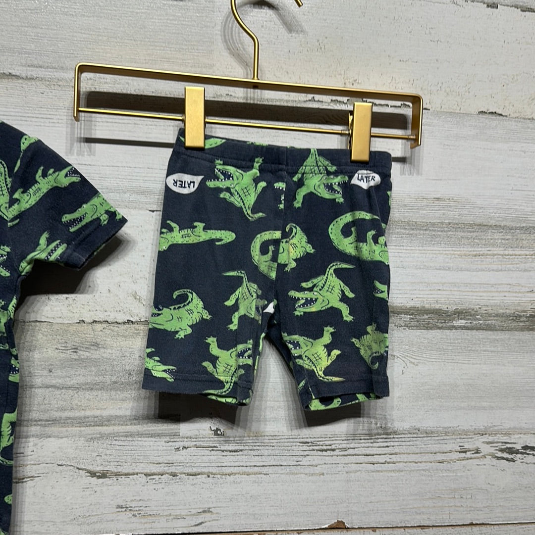 Boys Size 24m Carter’s Alligator PJ Set - Good Used Condition