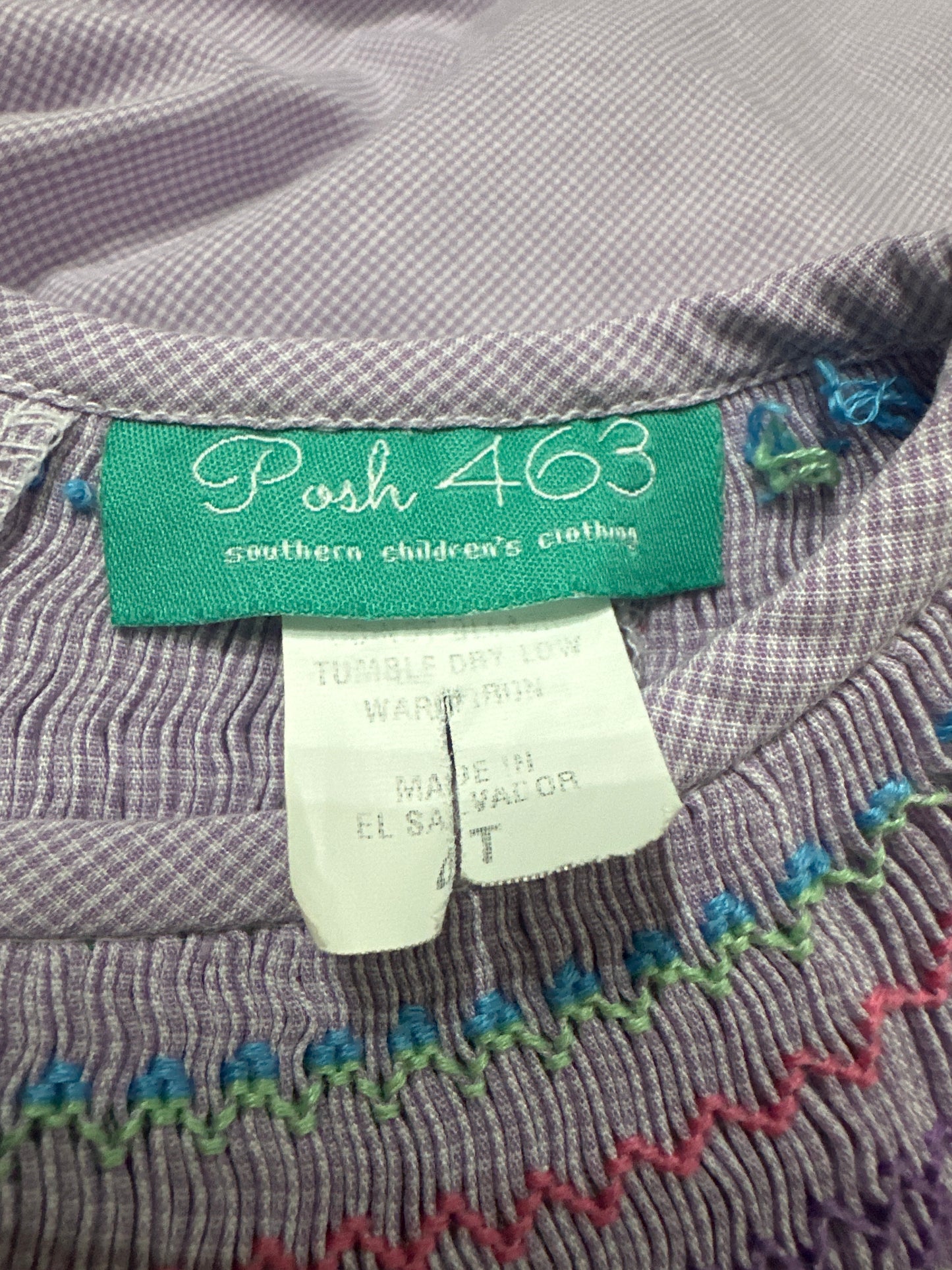 Girls Size 4t Posh 463 Smocked Dress - Very Good Used Condition