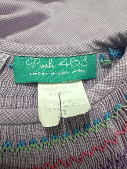 Girls Size 4t Posh 463 Smocked Dress - Very Good Used Condition