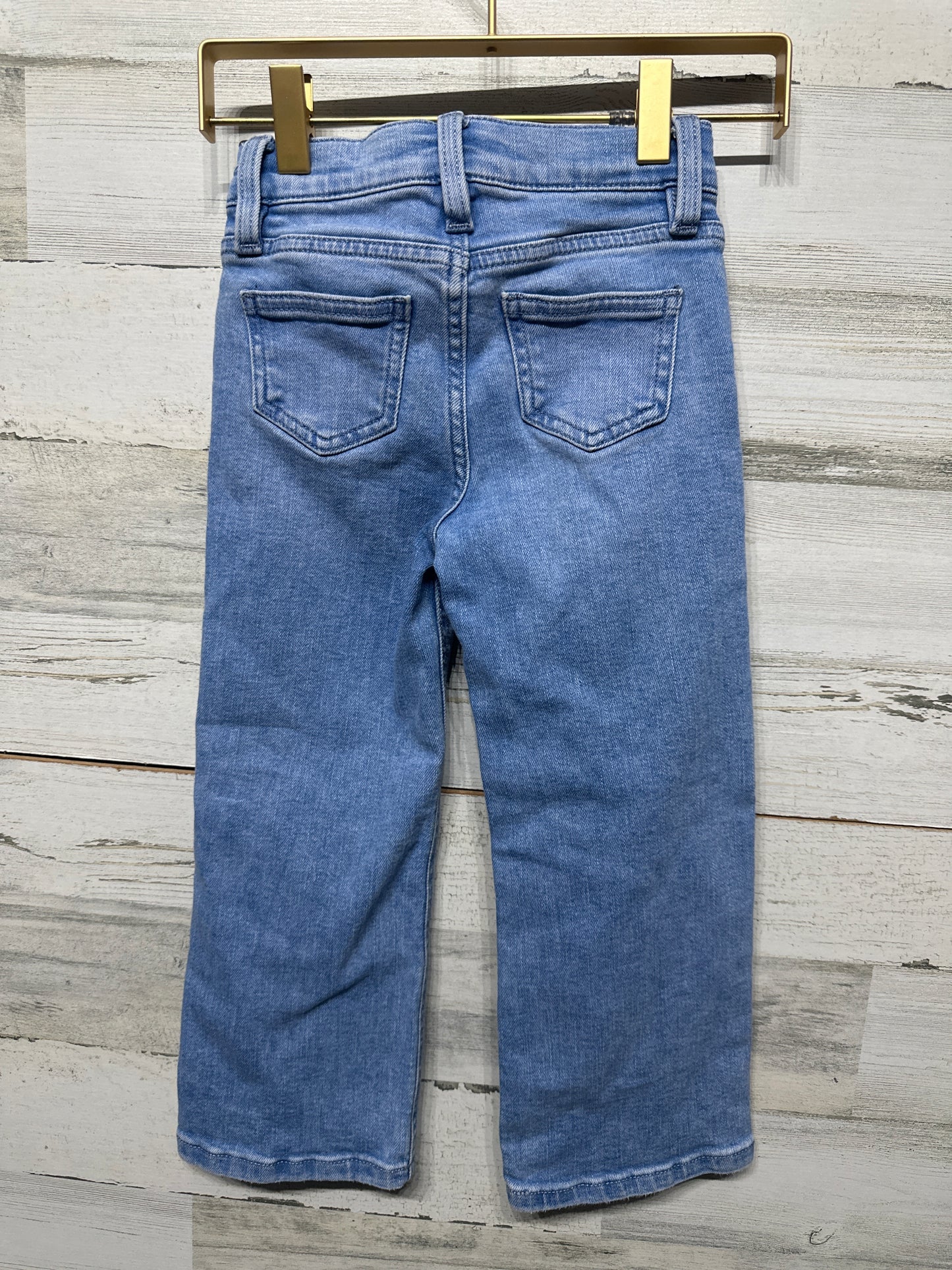 Wide Leg High Rise Thereabouts Toddler Girls Size 4 Adjustable Waist Jeans VGUC
