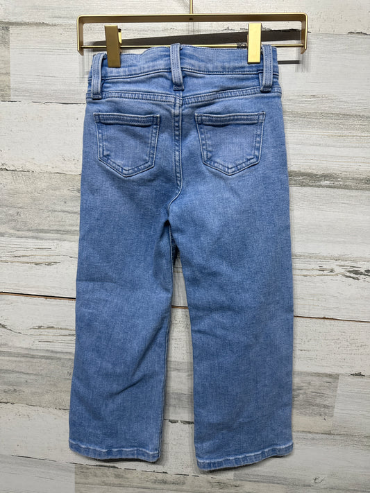 Wide Leg High Rise Thereabouts Toddler Girls Size 4 Adjustable Waist Jeans VGUC