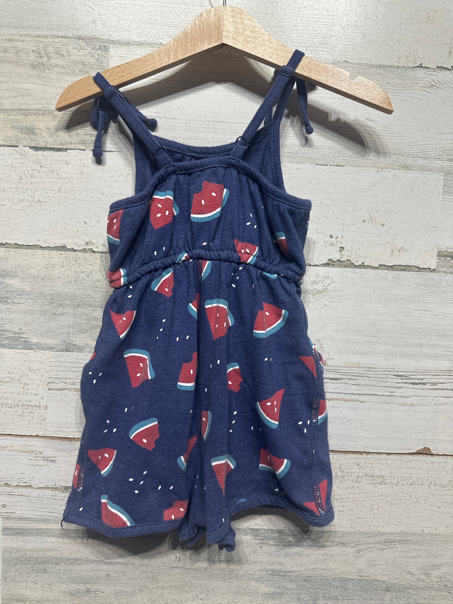 Girls Size 2t Cat & Jack Watermelon Romper - Good Used Condition