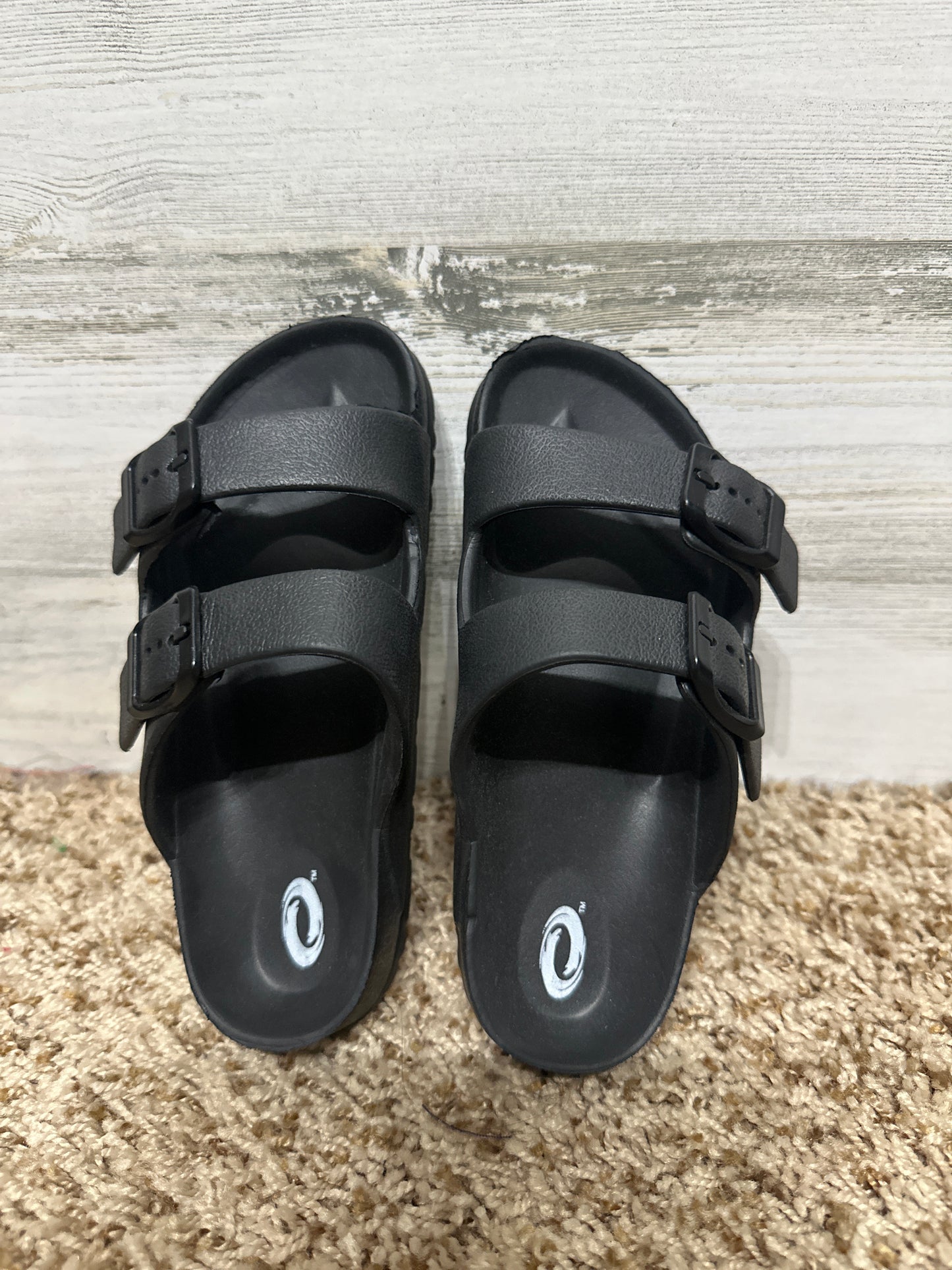 Boys Size 11 Toddler O’Rageous Black Sandals - Very Good Used Condition