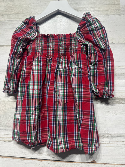 Girls Preowned Size 18m Crown and Ivy Smocked Plaid Dress - Very Good Used Condition