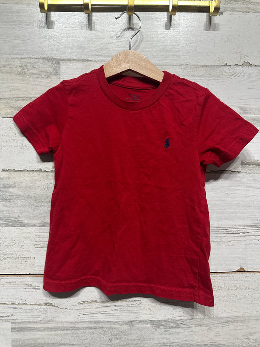 Boys Preowned Size 3 / 3t Polo Ralph Lauren Red T-Shirt - Very Good Used Condition