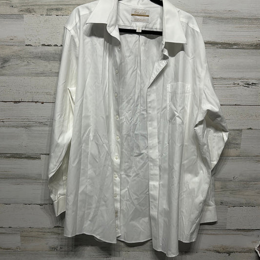 Men's Size 18 1/2 / 37 Tall Gold Label Roundtree & Yorke Non-Iron EZ Wash White Button up - Very Good Used Condition