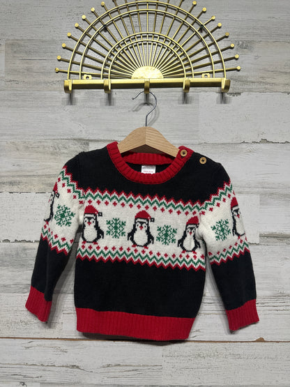 Holiday Time Penguin Sweater Toddler 2T VGUC