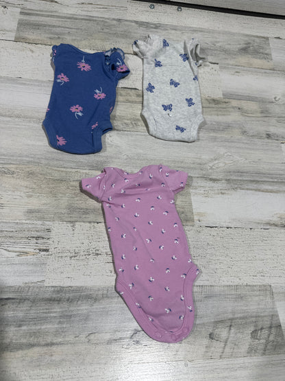 Carter's Cotton Bodysuits - 3 Pieces - Carter's - Girls Size Preemie (0m) - Very Good Used Condition