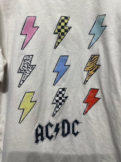 Girls Size 7-8 Medium AC/DC Shirt - Play Condition*