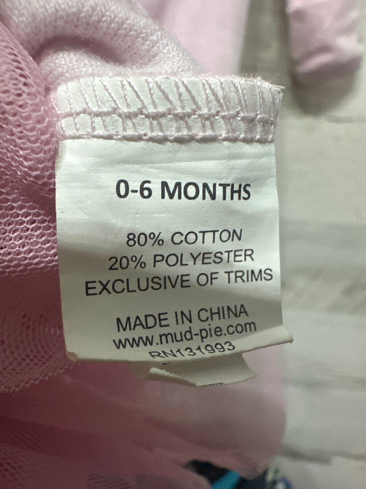 Girls Size 0-6m Mud Pie Baby Gown - Play Condition**