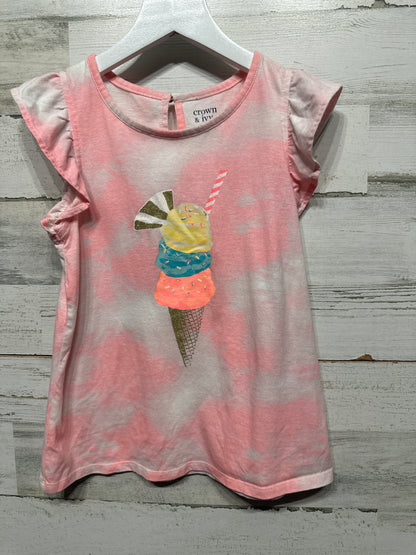 Girls Size Medium Crown and Ivy Ice Cream Shirt - Very Good Used Condition