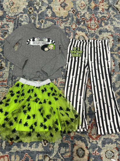 Beetlejuice Girls 4t Outfit Set GUC*