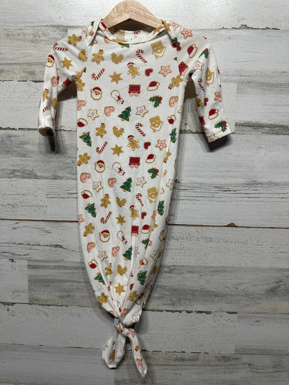 Starting Out 0-6m Holiday Knot Gown GUC