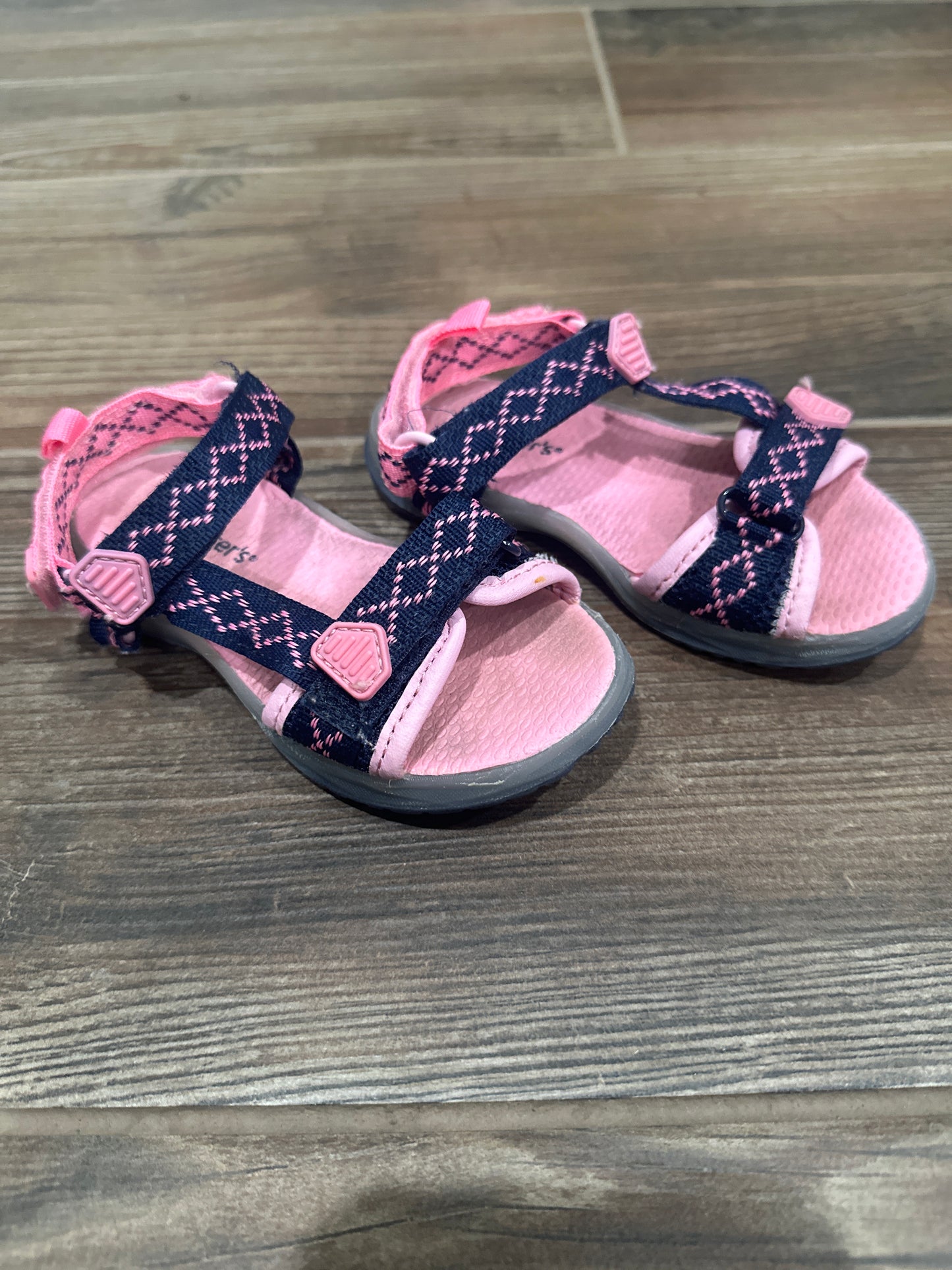 Girls Size 8 Toddler Navy Sandals - Good Used Condition