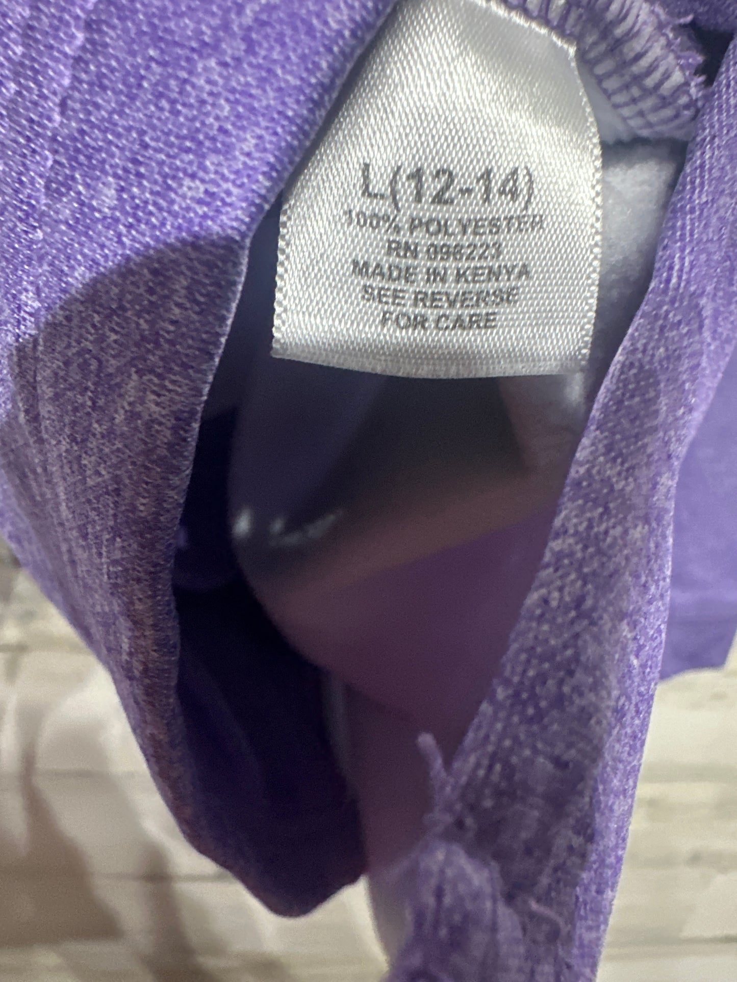 Girls Size 12-14 (Large) BCG Purple Hoodie - Very Good Used Condition