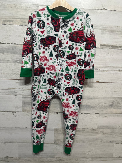 Boys Size 4t Buc-ee’s Holiday Zip Up Pajamas - Good Used Condition