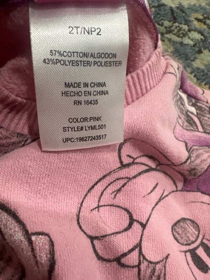 Minnie Sweatshirt Girls 2T VGUC