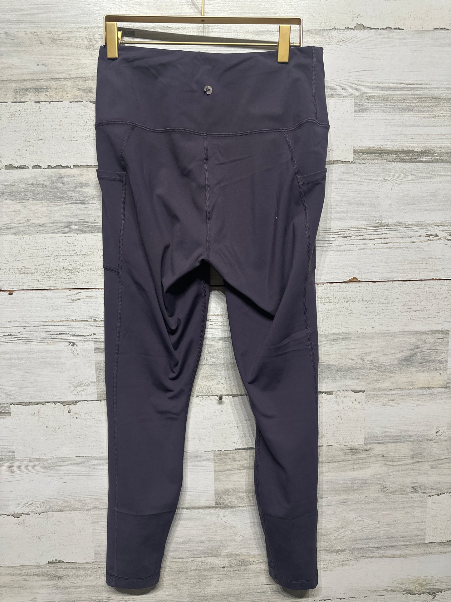 Women's Size Medium 90 Degrees Dark Purple Active Leggings With Side Pockets - Good Used Condition