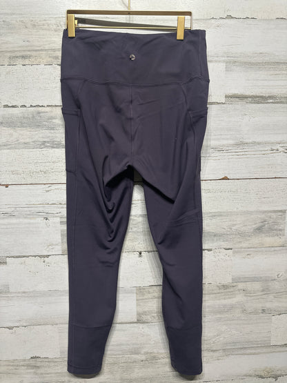 Women's Size Medium 90 Degrees Dark Purple Active Leggings With Side Pockets - Good Used Condition