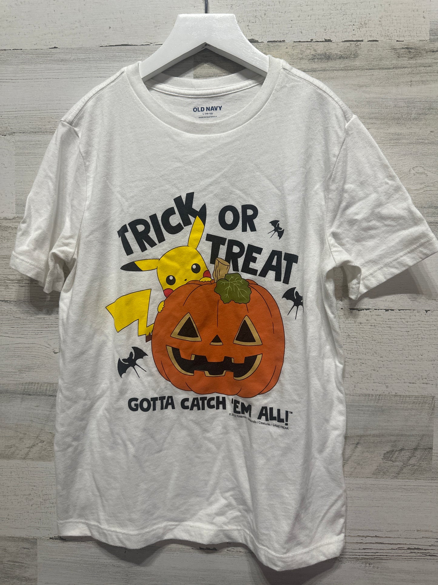Boys Size 10/12 Large Pokemon Halloween Shirt - Good Used Condition