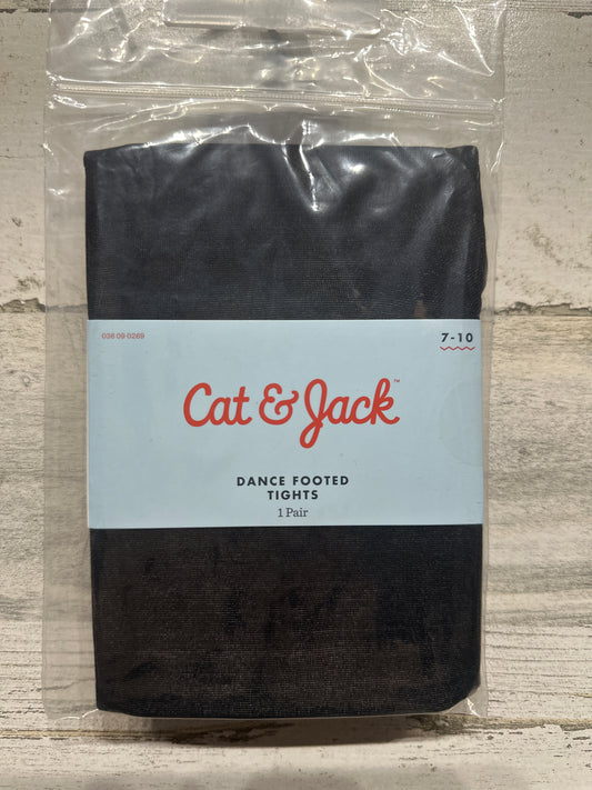 Girls Size 7-10 Cat & Jack Black Dance Footed Tights - New With Tags