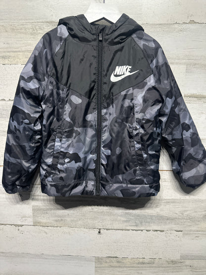 Nike Fleece Lined Full Zip Hooded Jacket Boys 4t (Fits 3-4 Yrs) VGUC