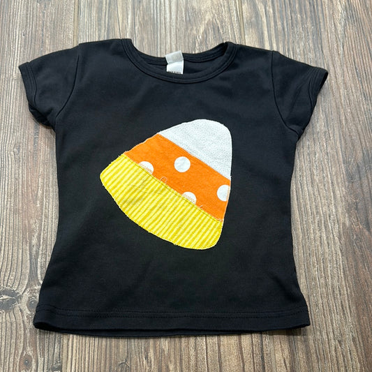 Girls Size 12-18m Monag Candy Corn Applique Shirt - Good Used Condition