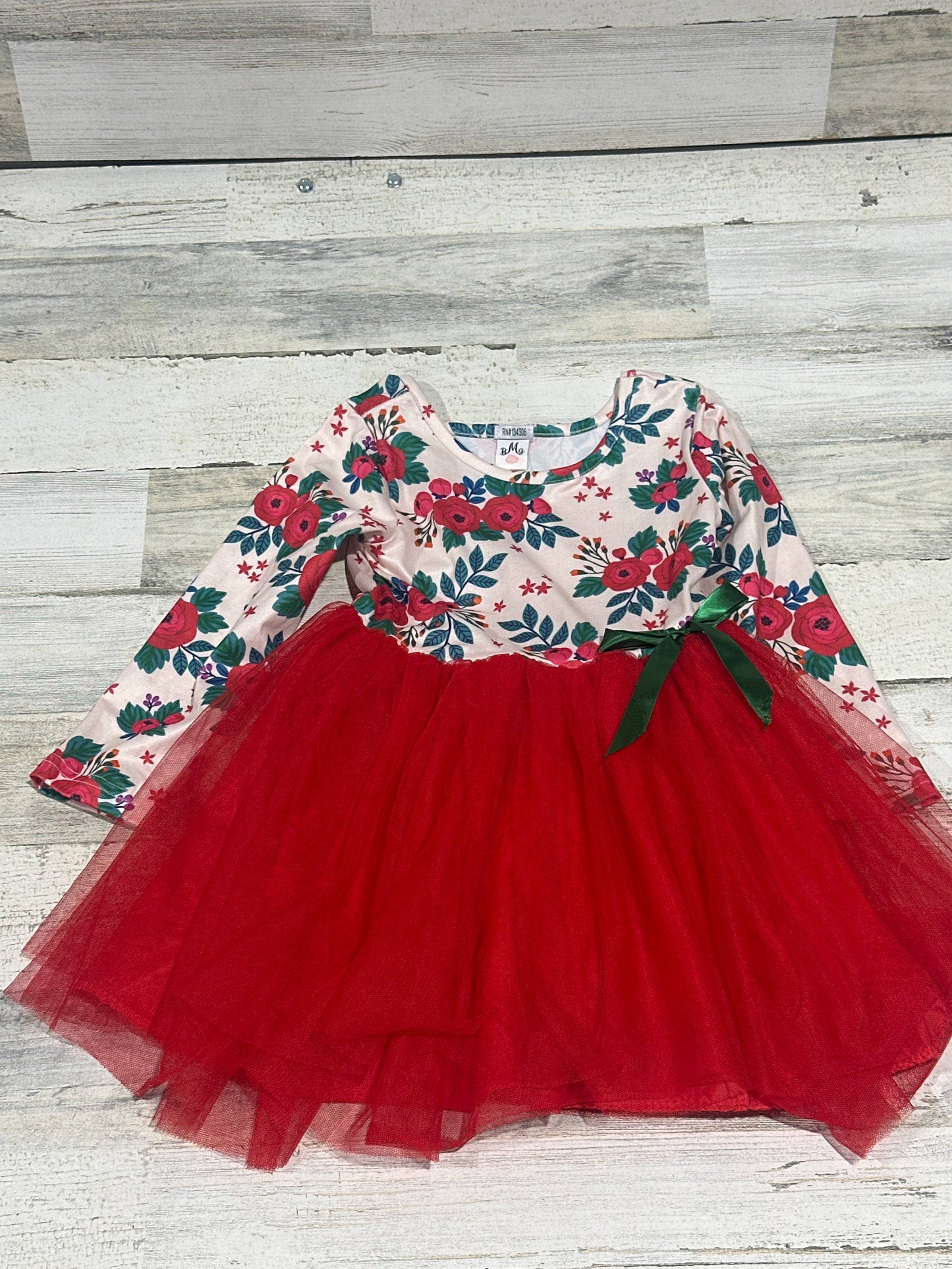 Mia Belle Girls Floral Dress - Size 6 - Very Good Used Condition