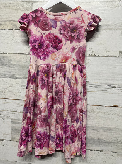 Girls Size 4t Posh Peanut Bamboo Floral Dress - Play Condition**