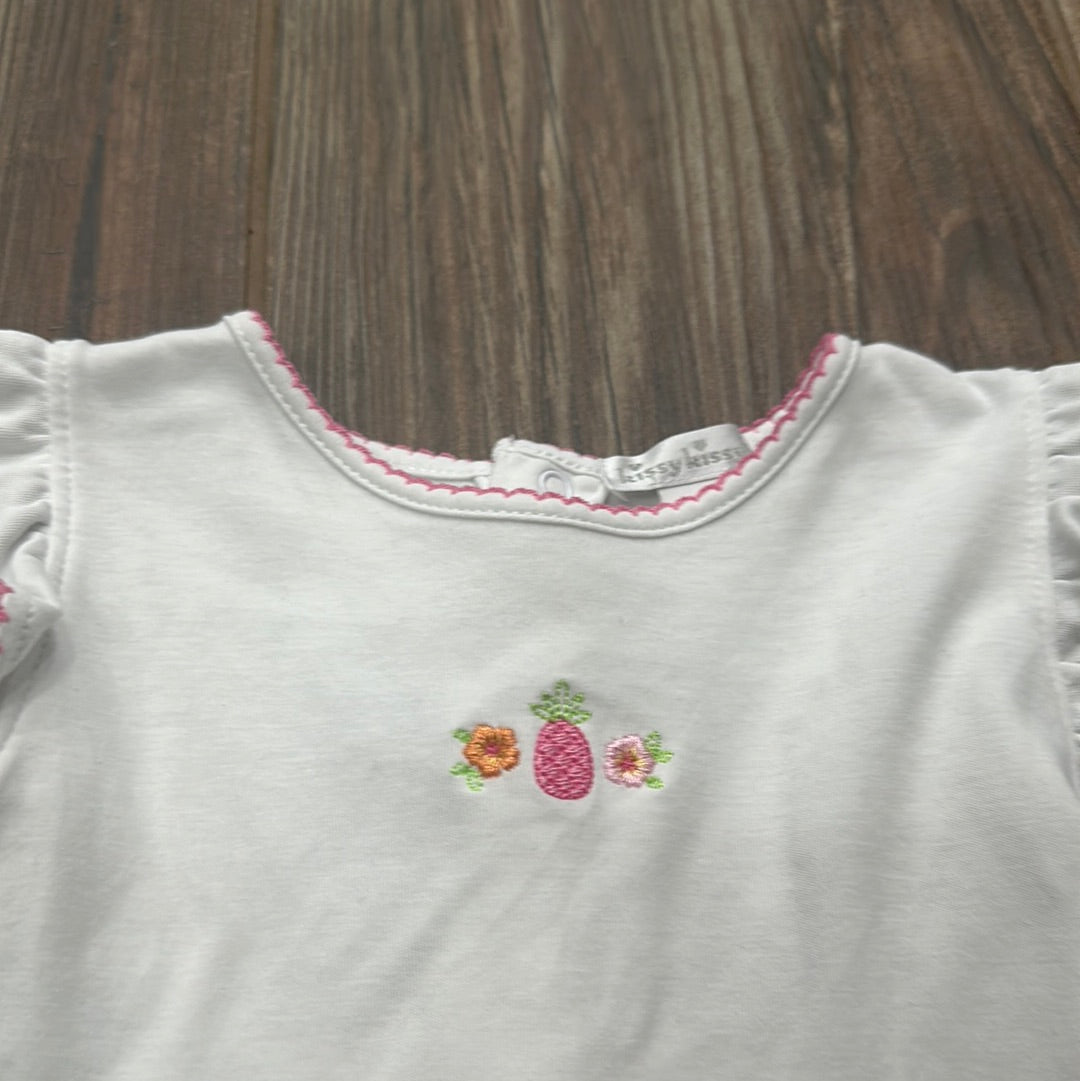 Girls Size 18/24m Kissy Kissy Pima Embroidered Pineapple Top - Play Condition