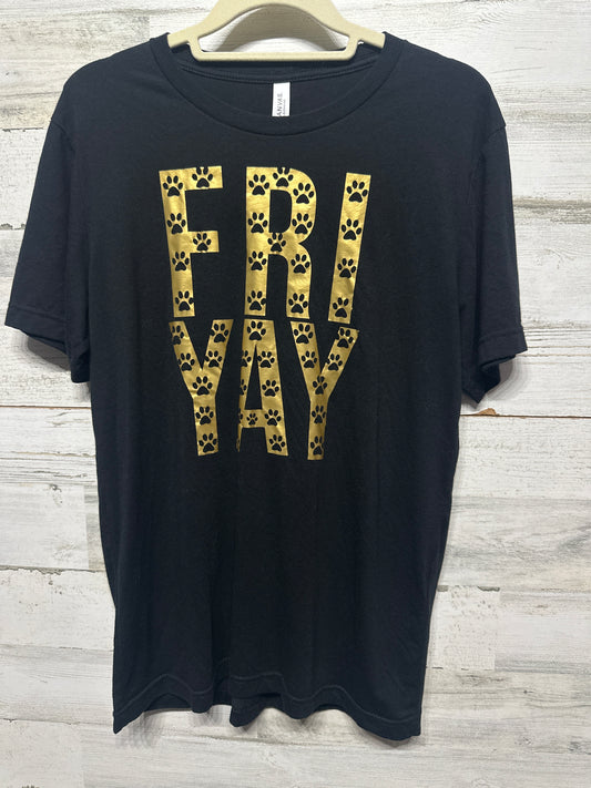Women’s Medium Fri-Yay Paw Print Shirt - Good Used Condition