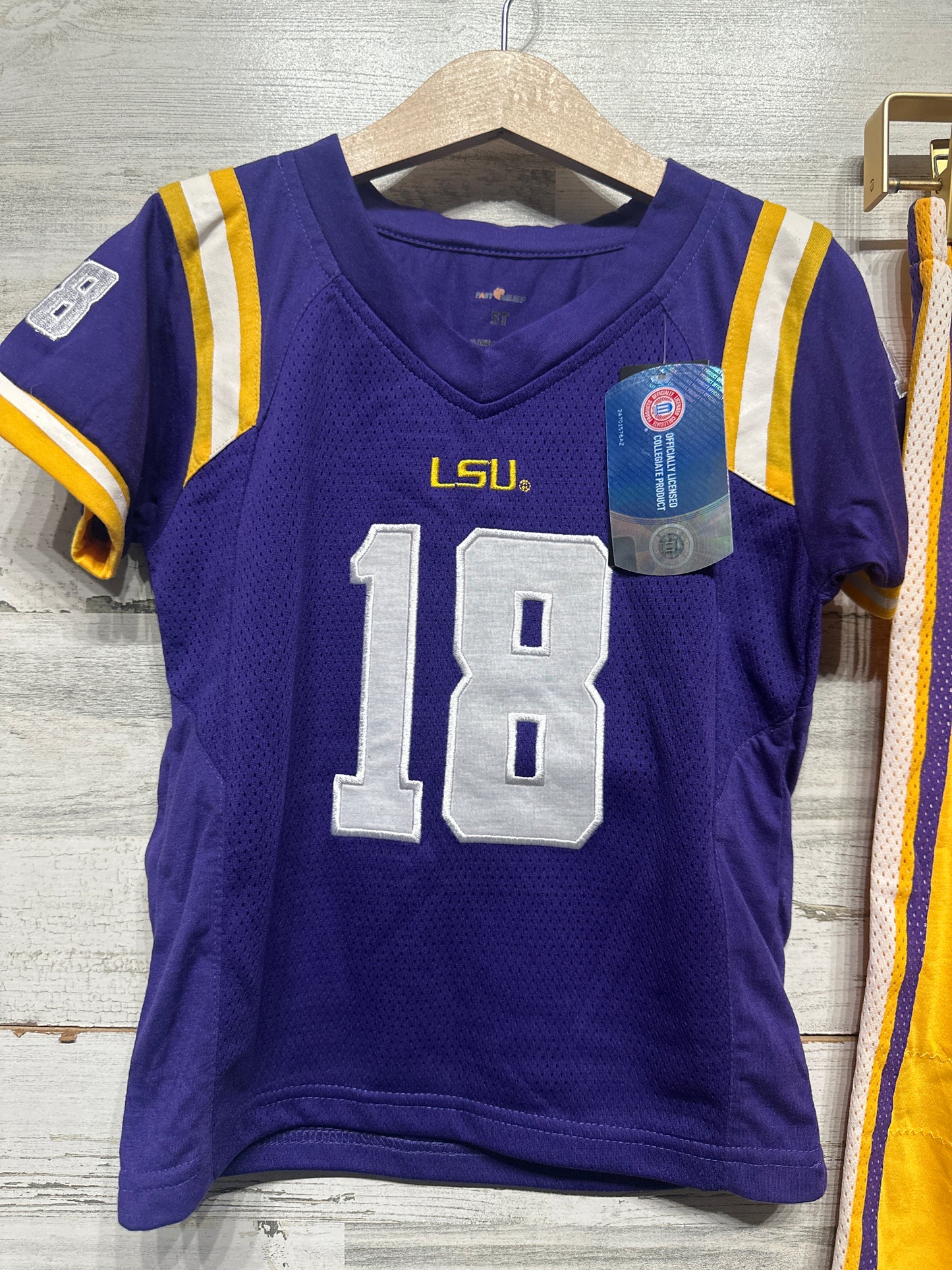 Boys 5t Fast Asleep Official Collegiate LSU Pajama Set - New With Tags