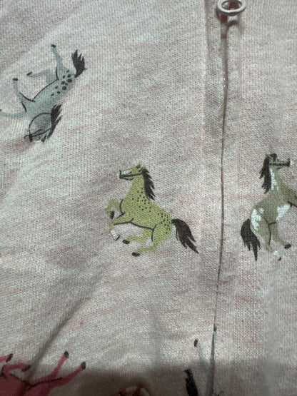 Girls Size 3t John Deere Horse Jacket - Good Used Condition