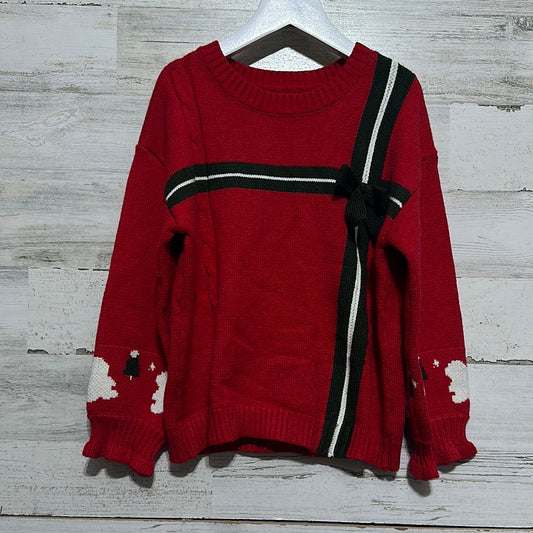 Girls Size 7Y Shein red Christmas sweater - good used condition