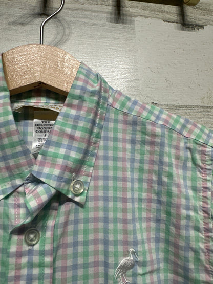 Size 5 TBBC Pastel Plaid Long Sleeve Button Up - Very Good Used Condition